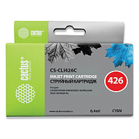 Картридж струйный CACTUS (CS-CLI426C) для CANON Pixma MG5140/MG5240/MG6140/MG8140, голубой фото Картридж струйный CACTUS (CS-CLI426C) для CANON Pixma MG5140/MG5240/MG6140/MG8140, голубой