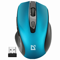 Мышь беспроводная DEFENDER Prime MB-053, USB, 5 кнопок + 1 колесо-кнопка, оптическая, бирюзовая? 52054 фото Мышь беспроводная DEFENDER Prime MB-053, USB, 5 кнопок + 1 колесо-кнопка, оптическая, бирюзовая? 52054