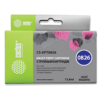 Картридж струйный CACTUS (CS-EPT0826) для EPSON Stylus R270/R390/ RX590, светло-пурпурный фото Картридж струйный CACTUS (CS-EPT0826) для EPSON Stylus R270/R390/ RX590, светло-пурпурный