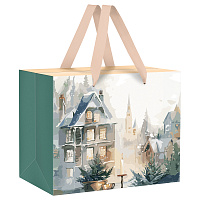 Пакет-коробка подарочный 27*20*13см MESHU "Christmas mood", фольга, матовая ламинация фото Пакет-коробка подарочный 27*20*13см MESHU "Christmas mood", фольга, матовая ламинация