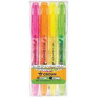 Набор текстовыделителей Crown Multi Hi-Lighter (толщина линии 1-4 мм, 4 цвета) фото Набор текстовыделителей Crown Multi Hi-Lighter (толщина линии 1-4 мм, 4 цвета)