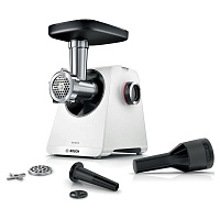 Мясорубка BOSCH MFWS420W, мощность 1900 Вт, производительность 2,5 кг/мин, металлический шнек, реверс фото Мясорубка BOSCH MFWS420W, мощность 1900 Вт, производительность 2,5 кг/мин, металлический шнек, реверс