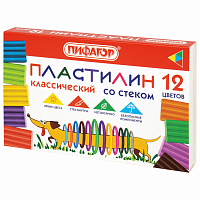 Пластилин классический ПИФАГОР "Веселая такса", 12 цветов, 180 г, СО СТЕКОМ, 106675 фото Пластилин классический ПИФАГОР "Веселая такса", 12 цветов, 180 г, СО СТЕКОМ, 106675