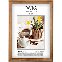 Рамка деревянная 21*30см, OfficeSpace, №2, дуб фото Рамка деревянная 21*30см, OfficeSpace, №2, дуб