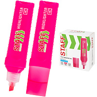 Текстовыделитель STAFF "EVERYDAY HL-707", РОЗОВЫЙ, линия 1-5 мм, скошенный наконечник, 152544