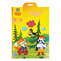 Картон бархатный А4, Мульти-Пульти, 12л., 12цв., "Енот в волшебном мире фото Картон бархатный А4, Мульти-Пульти, 12л., 12цв., "Енот в волшебном мире