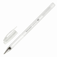 Ручка гелевая BRAUBERG "White Pastel", БЕЛАЯ, корпус прозрачный, узел 1 мм, линия письма 0,5 мм, 143417 фото Ручка гелевая BRAUBERG "White Pastel", БЕЛАЯ, корпус прозрачный, узел 1 мм, линия письма 0,5 мм, 143417