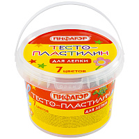 Пластилин на растительной основе (тесто для лепки) ПИФАГОР, 7 цветов, 420 г, пластиковое ведро, 104545 фото Пластилин на растительной основе (тесто для лепки) ПИФАГОР, 7 цветов, 420 г, пластиковое ведро, 104545