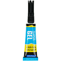 Клей секундный OfficeSpace "Super Gel", гель, 3г, лента фото Клей секундный OfficeSpace "Super Gel", гель, 3г, лента