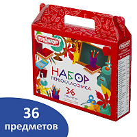 Набор школьных принадлежностей в подарочной коробке ПИФАГОР "НАБОР ПЕРВОКЛАССНИКА", 36 предметов, 880121 фото Набор школьных принадлежностей в подарочной коробке ПИФАГОР "НАБОР ПЕРВОКЛАССНИКА", 36 предметов, 880121