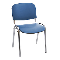 Стул Helmi HL-F01 "Изо", каркас хром, обивка кожзам синий фото Стул Helmi HL-F01 "Изо", каркас хром, обивка кожзам синий