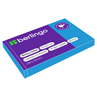 Самоклеящийся блок Berlingo "Ultra Sticky", 50*75мм, 80л., синий неон фото Самоклеящийся блок Berlingo "Ultra Sticky", 50*75мм, 80л., синий неон