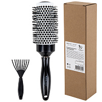 Расческа для волос термобрашинг 24,5х6х4,5 см, круглая + щетка для чистки В ПОДАРОК, MONTE VITA (МОНТЕ ВИТА), 457433