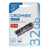 Флеш-диск 32 GB, CROMEX Standard USB 2.0, черный, 514159 фото Флеш-диск 32 GB, CROMEX Standard USB 2.0, черный, 514159
