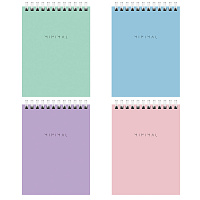Блокнот МАЛЫЙ ФОРМАТ А6 108х145 мм, 40 л., гребень, картон, клетка, BRAUBERG "Minimal Pastel", 116429 фото Блокнот МАЛЫЙ ФОРМАТ А6 108х145 мм, 40 л., гребень, картон, клетка, BRAUBERG "Minimal Pastel", 116429