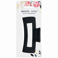 Краб для волос "Геометрия" 10,5 см, soft-touch, чёрный, MONTE VITA, 456999 фото Краб для волос "Геометрия" 10,5 см, soft-touch, чёрный, MONTE VITA, 456999