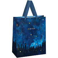 Пакет подарочный 18*23*10см MESHU "Night magic", фольга, матовая ламинация фото Пакет подарочный 18*23*10см MESHU "Night magic", фольга, матовая ламинация