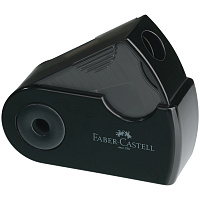 Точилка Faber-Castell Sleeve Mini с контейнером черная фото Точилка Faber-Castell Sleeve Mini с контейнером черная