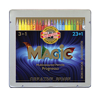 Набор для рисования Koh-I-Noor Progresso Magic 24 предмета (23 цветных карандаша, 1 карандаш-растушевка) фото Набор для рисования Koh-I-Noor Progresso Magic 24 предмета (23 цветных карандаша, 1 карандаш-растушевка)
