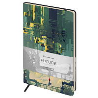 Записная книжка А5 80л. ЛАЙТ, кожзам, Greenwich Line "Future. Parallel world", с резинкой, тиснение фольгой, блок в линию фото Записная книжка А5 80л. ЛАЙТ, кожзам, Greenwich Line "Future. Parallel world", с резинкой, тиснение фольгой, блок в линию