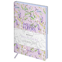 Ежедневник недатированный, А5, 136л., кожзам, Greenwich Line "Belles Fleurs. Bindweed", тон. блок, цветной срез фото Ежедневник недатированный, А5, 136л., кожзам, Greenwich Line "Belles Fleurs. Bindweed", тон. блок, цветной срез