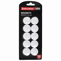 Магниты BRAUBERG "BLACK&WHITE" УСИЛЕННЫЕ 30 мм, НАБОР 10 шт., белые, 237467 фото Магниты BRAUBERG "BLACK&WHITE" УСИЛЕННЫЕ 30 мм, НАБОР 10 шт., белые, 237467