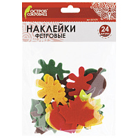 Наклейки из фетра "Листья", 24 шт., ассорти, ОСТРОВ СОКРОВИЩ, 661479 фото Наклейки из фетра "Листья", 24 шт., ассорти, ОСТРОВ СОКРОВИЩ, 661479