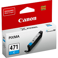 Картридж струйный Canon CLI-471 C 0401C001 голубой оригинальный фото Картридж струйный Canon CLI-471 C 0401C001 голубой оригинальный