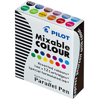 Чернила Pilot Parallel Pen 12 цветов (12 штук в упаковке) фото Чернила Pilot Parallel Pen 12 цветов (12 штук в упаковке)