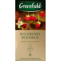 Чай ройбуш Greenfield Wildberry Rooibos 25 пакетиков (клюква, земляника) фото Чай ройбуш Greenfield Wildberry Rooibos 25 пакетиков (клюква, земляника)