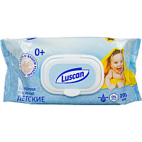 Влажные салфетки детские Luscan 100 штук в упаковке фото Влажные салфетки детские Luscan 100 штук в упаковке