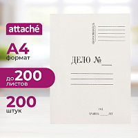 Скоросшиватель картонный Attache Дело № А4 до 200 листов белый (плотность 280 г/кв.м, 200 штук в упаковке) фото Скоросшиватель картонный Attache Дело № А4 до 200 листов белый (плотность 280 г/кв.м, 200 штук в упаковке)