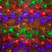 Гирлянда светодиодная уличная Neon-Night Сеть сетка разноцветный свет 160 светодиодов (1х1.5 м) фото Гирлянда светодиодная уличная Neon-Night Сеть сетка разноцветный свет 160 светодиодов (1х1.5 м)