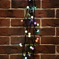 Гирлянда светодиодная уличная Neon-Night Мультишарики линия разноцветный свет 200 светодиодов (20 м)