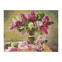 Алмазная мозаика ТРИ СОВЫ "Букет сирени", 40*50см, холст на деревянном подрамнике, картонная коробка с пластиковой ручкой фото Алмазная мозаика ТРИ СОВЫ "Букет сирени", 40*50см, холст на деревянном подрамнике, картонная коробка с пластиковой ручкой