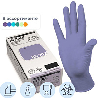 Перчатки медицинские смотровые Manual RN 707 нитриловые неопудренные особопрочные в ассортименте (размер S, 100 штук/50 пар в упаковке) фото Перчатки медицинские смотровые Manual RN 707 нитриловые неопудренные особопрочные в ассортименте (размер S, 100 штук/50 пар в упаковке)