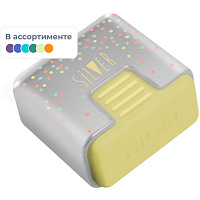 Ластик Milan Silver из натурального каучука в пластиковом чехле 34x32x19 мм фото Ластик Milan Silver из натурального каучука в пластиковом чехле 34x32x19 мм