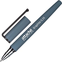 Ручка гелевая неавтоматическая Attache Selection Graphite синяя корпус soft touch (толщина линии 0.35 мм) фото Ручка гелевая неавтоматическая Attache Selection Graphite синяя корпус soft touch (толщина линии 0.35 мм)