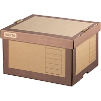 Короб архивный Т24 Attache 346x266x466 мм из гофрокартона фото Короб архивный Т24 Attache 346x266x466 мм из гофрокартона