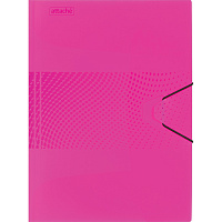 Папка на резинке Attache Digital А4+ 18 мм пластиковая до 200 листов розовая (толщина обложки 0.45 мм)