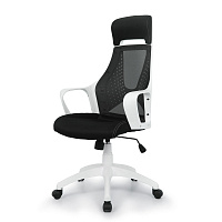 Кресло для руководителя Easy Chair 578 TC черное (сетка/ткань, пластик белый) фото Кресло для руководителя Easy Chair 578 TC черное (сетка/ткань, пластик белый)