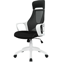 Кресло для руководителя Easy Chair 578 TC черное (сетка/ткань, пластик белый) фото Кресло для руководителя Easy Chair 578 TC черное (сетка/ткань, пластик белый)