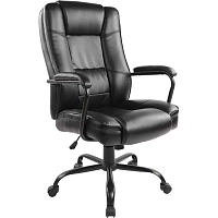 Кресло для руководителя Easy Chair 584 TR чёрное (рециклированная кожа, металл) фото Кресло для руководителя Easy Chair 584 TR чёрное (рециклированная кожа, металл)