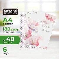 Папка-уголок Attache Selection Flower Dreams А4 пластиковая 180 мкм (6 штук в упаковке) фото Папка-уголок Attache Selection Flower Dreams А4 пластиковая 180 мкм (6 штук в упаковке)