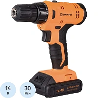 Дрель-шуруповёрт аккумуляторная Вихрь ДА-14.4Л-2 АКБ х Li-ion (14.4, 2 Ач)+ЗУ (72/14/15)