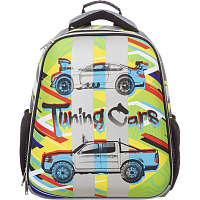 Ранец №1 School Basic Tuning Cars анатомический серый с двумя отделениями фото Ранец №1 School Basic Tuning Cars анатомический серый с двумя отделениями