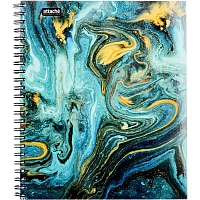 Бизнес-тетрадь Attache Selection Fluid А5 96 листов бирюзовая в клетку на спирали (170х203 мм)