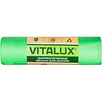 Мешки для мусора Концепция быта VitaLux Bio 120 л зеленые (ПНД 17 мкм, 10 штук в рулоне) фото Мешки для мусора Концепция быта VitaLux Bio 120 л зеленые (ПНД 17 мкм, 10 штук в рулоне)