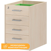 Тумба приставная Арго АТ-07 с замком без топа (бук, 440х600х740 мм, 4 ящика) фото Тумба приставная Арго АТ-07 с замком без топа (бук, 440х600х740 мм, 4 ящика)