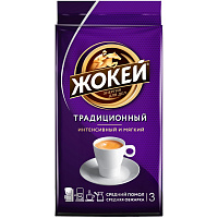 Кофе молотый Жокей Традиционный 250 г (вакуумная упаковка) фото Кофе молотый Жокей Традиционный 250 г (вакуумная упаковка)